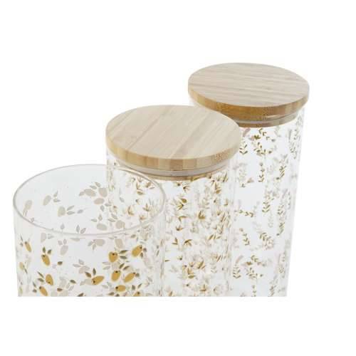 Čamac DKD Home Decor Zelena Roza Horčica Prirodno Silikon Bambus Borosilikatno staklo Shabby Chic 1,4 L (4 kom.) Cijena