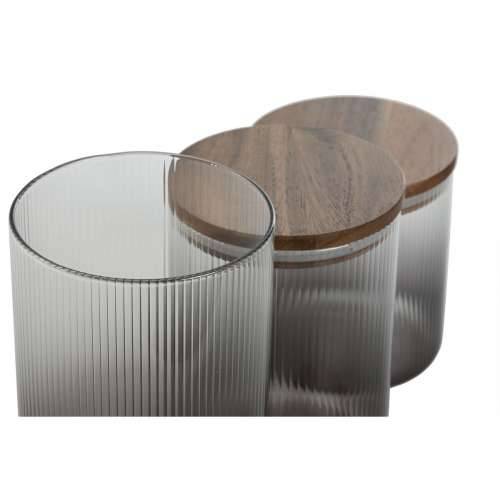 3 Tube Home ESPRIT Siva Prirodno Drvo akacije Borosilikatno staklo 900 ml 1,5 L 1,2 L 3 Dijelovi Cijena