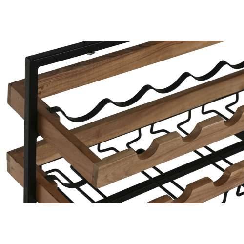 Stalak za boce Home ESPRIT Crna Prirodno 65 x 25 x 35 cm Cijena