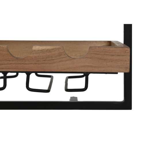 Stalak za boce Home ESPRIT Crna Prirodno 65 x 25 x 35 cm Cijena