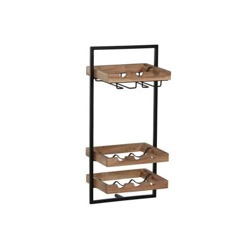 Stalak za boce Home ESPRIT Crna Prirodno 35 x 25 x 75 cm Cijena