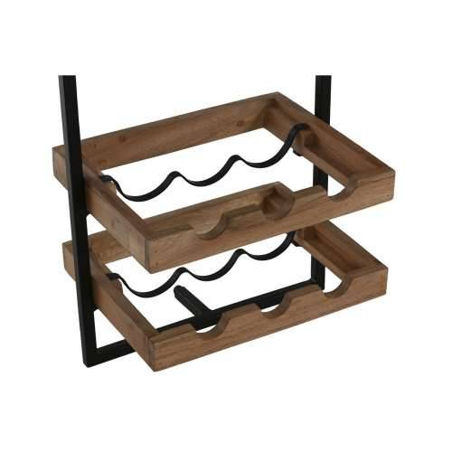 Stalak za boce Home ESPRIT Crna Prirodno 35 x 25 x 75 cm Cijena