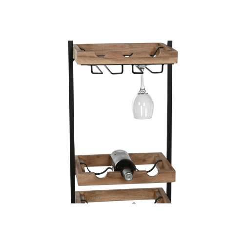Stalak za boce Home ESPRIT Crna Prirodno 35 x 25 x 75 cm Cijena