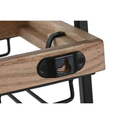Stalak za boce Home ESPRIT Crna Prirodno 35 x 25 x 75 cm Cijena