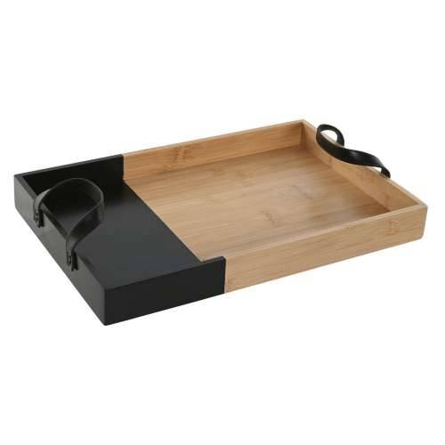 Pladanj za aperitive Home ESPRIT Crna Prirodno moderan 42 x 27 x 4,5 cm Cijena