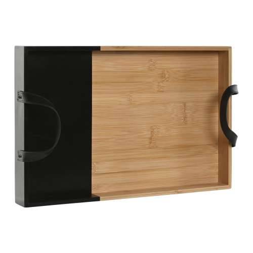 Pladanj za aperitive Home ESPRIT Crna Prirodno moderan 42 x 27 x 4,5 cm Cijena
