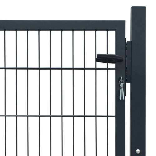 2D vrata za ogradu (jednostruka) antracit siva 106 x 130 cm Cijena