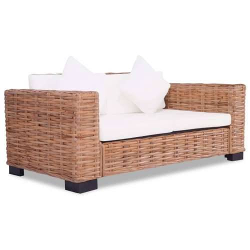 3-dijelni set sofa od prirodnog ratana s jastucima  - 1-sjedalo + dvosjed + trosjed Cijena