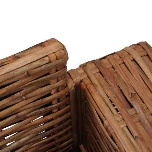 3-dijelni set sofa od prirodnog ratana s jastucima  - 1-sjedalo + dvosjed + trosjed Cijena