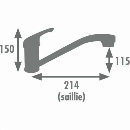 Kitchen Tap Rousseau SUN NF Siva Srebrna Cijena