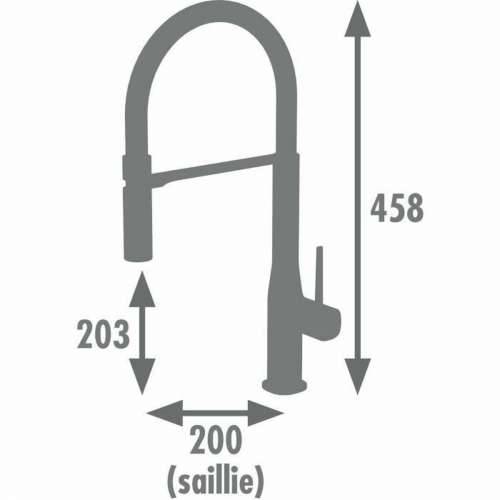 Kitchen Tap Rousseau ILO Crna Siva Srebrna Cijena