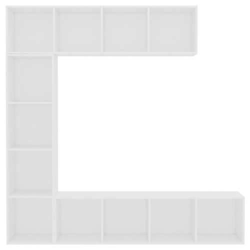 3-dijelni set ormarića za knjige/TV bijeli 180 x 30 x 180 cm Cijena