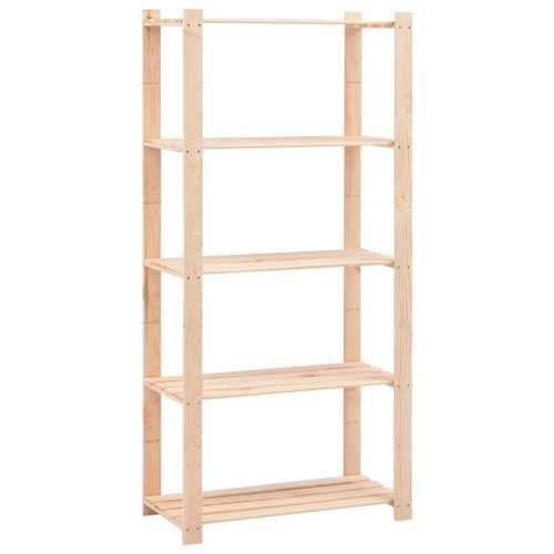 Stalak za pohranu s 5 razina 80x38x170 cm od borovine 250 kg 1 Cijena