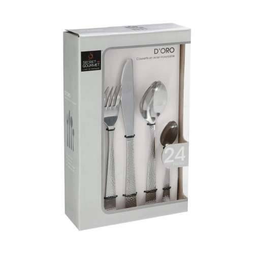 Pribor za Jelo Secret de Gourmet D’ORO INOX 24 Dijelovi Cijena
