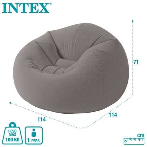 Fotelja na napuhavanje Intex Siva 107 x 69 x 104 cm 114 x 71 x 114 cm (6 kom.) Cijena