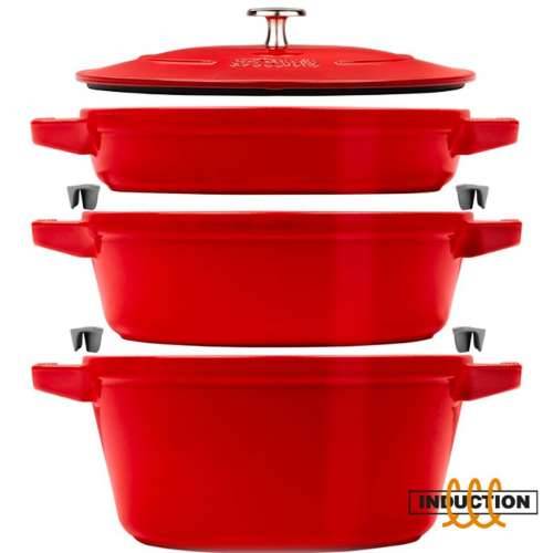 Ploča za Pećnice Zwilling La Cocotte Crvena Lijevano Željezo Ø 24 cm (3 kom.) Cijena