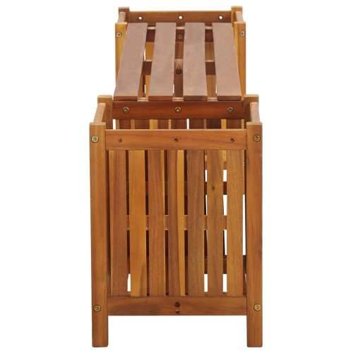 Vrtna klupa s 2 sadilice 150x30x40 cm masivno bagremovo drvo - Smeđa 150 x 30 x 40 cm 1 2 Cijena