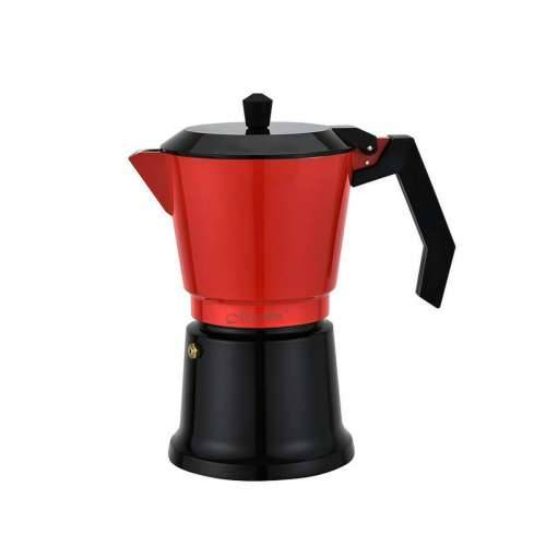 Talijanska Moka za Kavu Feel Maestro MR-1657-9 Crna Crvena Aluminij 450 ml 9 Šalice Cijena