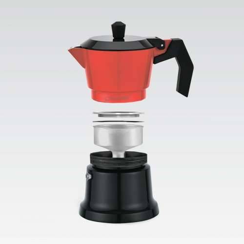 Talijanska Moka za Kavu Feel Maestro MR-1657-9 Crna Crvena Aluminij 450 ml 9 Šalice Cijena