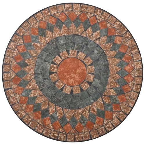 Bistro stolić s mozaikom narančasto-sivi 60 cm keramički Cijena