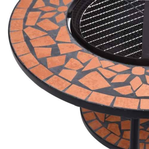 Mozaični stolić s posudom za vatru terakota 68 cm keramički Cijena
