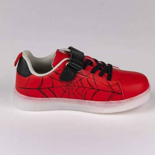 Sportske tenisice s LED svjetlima Spider-Man Velcro Crvena Cijena