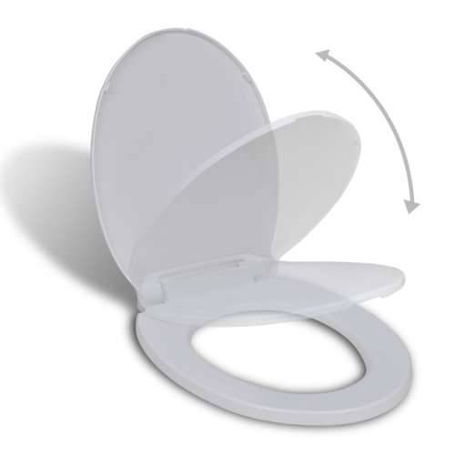 Toaletna daska s mekim zatvaranjem bijela ovalna Cijena