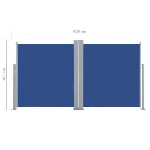 Uvlačiva bočna tenda 100 x 600 cm plava Cijena