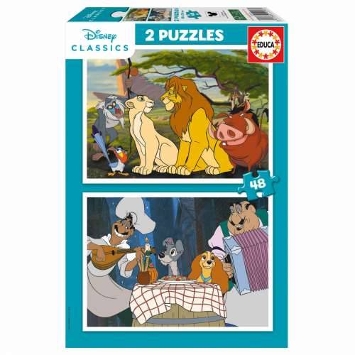 Set 2 Puzzle Disney Lion King and Lady and the Tramp 48 Dijelovi Cijena