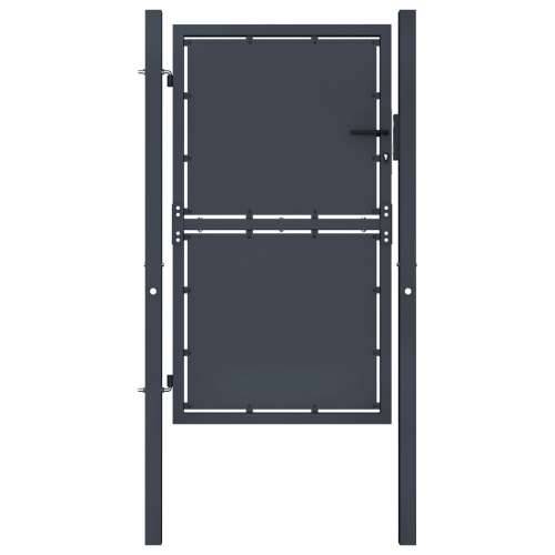 Dvorišna vrata - Vrtna vrata čelična 100 x 200 cm antracit - 100 x 200 cm Cijena