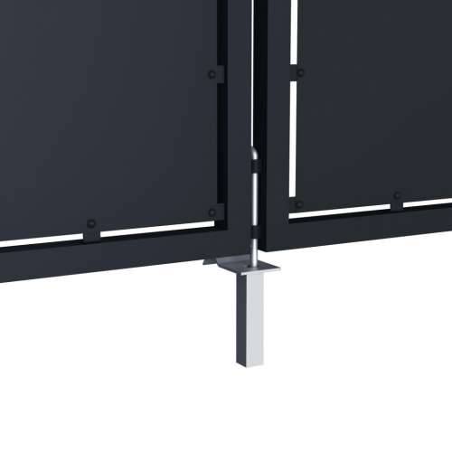 Dvorišna vrata - Vrtna vrata čelična 400 x 200 cm antracit - 400 x 200 cm Cijena