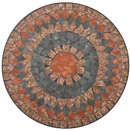 3-dijelni mozaični bistro set s pločicama narančasto-sivi Cijena