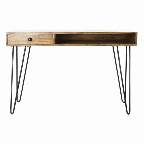 Pisaći stol DKD Home Decor 115 x 55 x 76 cm Prirodno Crna Metal Cijena