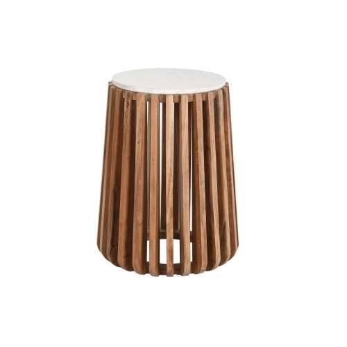 Pomoćni stolić DKD Home Decor Bijela Prirodno Mramor Drvo Manga 47 x 47 x 58 cm Cijena