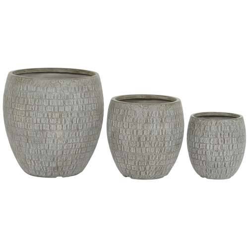 Set žardinjera Home ESPRIT Siva Kaljeno Staklo magnezij 55 x 55 x 55,5 cm (3 kom.) Cijena