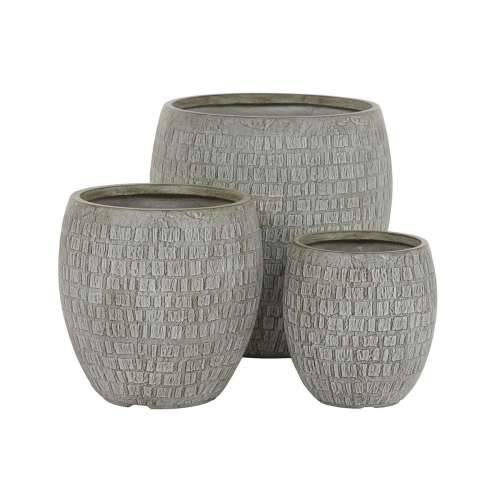 Set žardinjera Home ESPRIT Siva Kaljeno Staklo magnezij 55 x 55 x 55,5 cm (3 kom.) Cijena