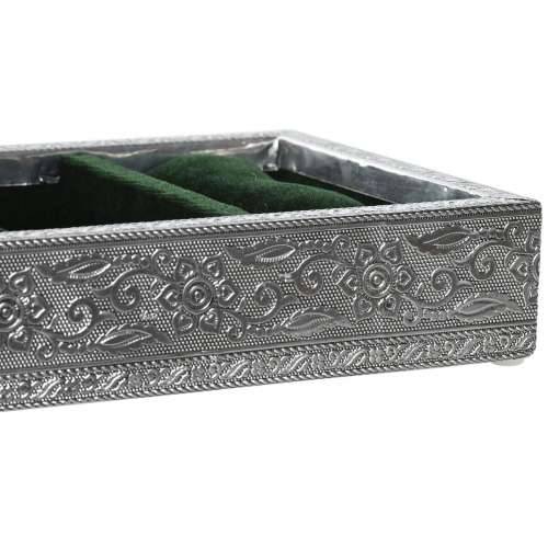 Kutija za nakit Home ESPRIT Zelena Srebrna Drvo Aluminij 25 x 15 x 5 cm Cijena