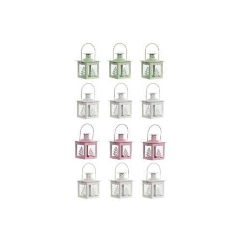 Lanterne Home ESPRIT Bijela Zelena Roza Kristal Željezo Shabby Chic 7 x 7 x 10 cm (3 Dijelovi) (4 kom.) Cijena