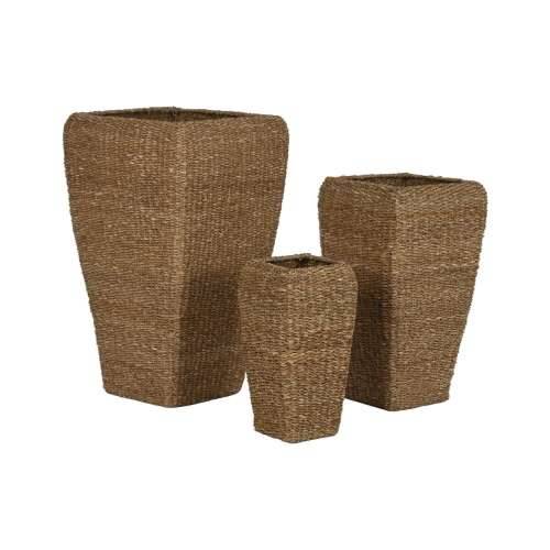 Set žardinjera Home ESPRIT Prirodno Metal Prirodno vlakno 40 x 40 x 70 cm (3 Dijelovi) Cijena