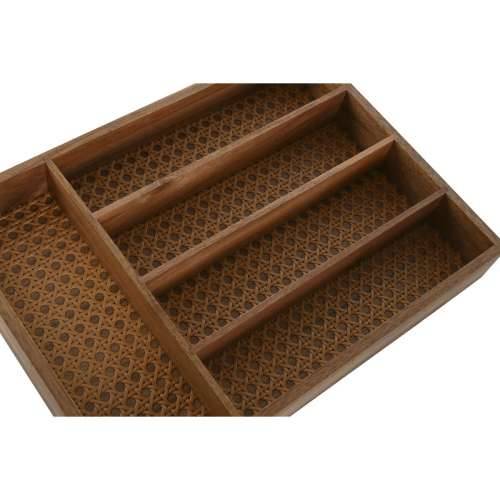 Organizator Pribora za Jelo Home ESPRIT Prirodno Drvo akacije 34,5 x 25,5 x 5 cm Cijena