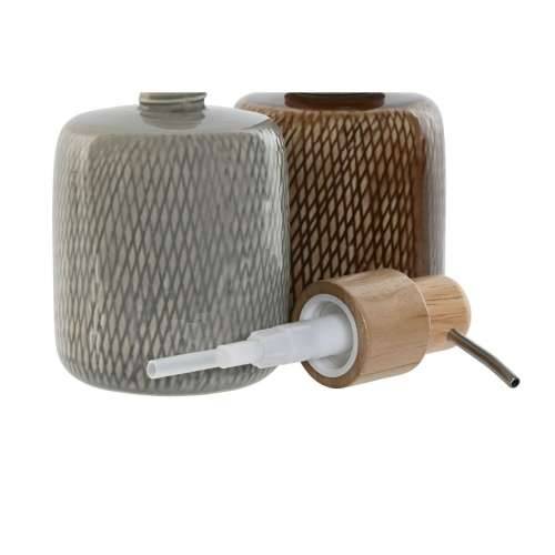 Dozator za Sapun Home ESPRIT Smeđa Siva Polietilen Gres Keramika 8,5 X 8,5 X 16 cm (2 kom.) Cijena
