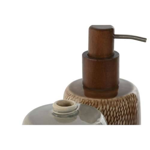 Dozator za Sapun Home ESPRIT Smeđa Siva Polietilen Gres Keramika 8,5 X 8,5 X 16 cm (2 kom.) Cijena