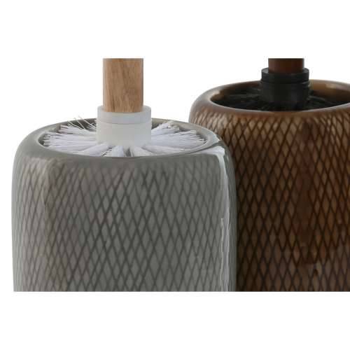 WC Četka Home ESPRIT Smeđa Siva Polietilen Gres Keramika 11 x 11 x 40 cm (2 kom.) Cijena