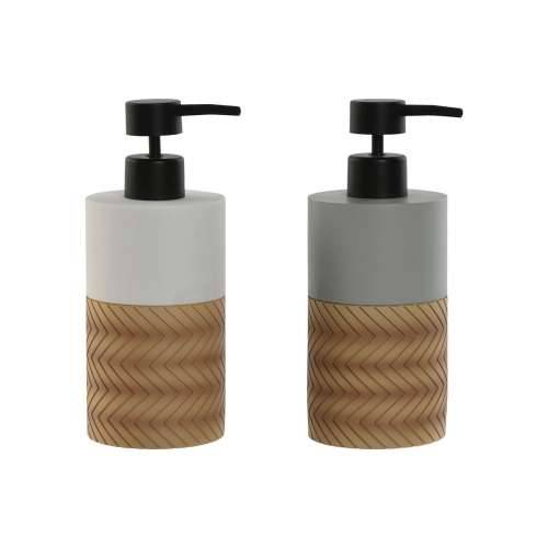 Dozator za Sapun Home ESPRIT Bijela Siva Prirodno Smola Polietilen 7,5 x 7,5 x 18,5 cm (2 kom.) Cijena
