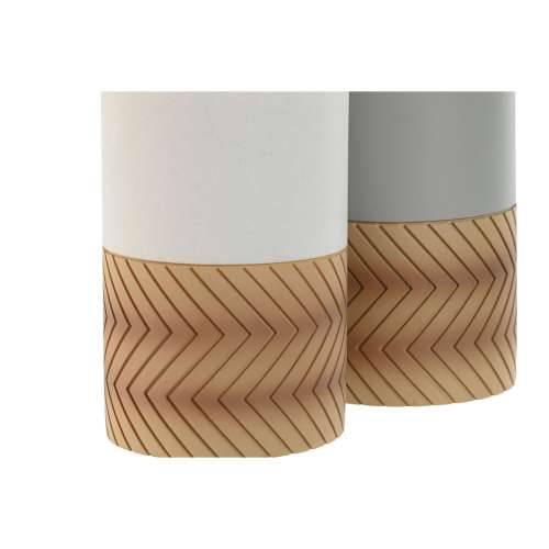 Čaša Home ESPRIT Bijela Siva Prirodno Smola 7 x 7 x 10,5 cm (2 kom.) Cijena