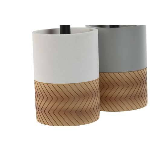 WC Četka Home ESPRIT Bijela Siva Prirodno Smola 9,5 x 9,5 x 37 cm (2 kom.) Cijena