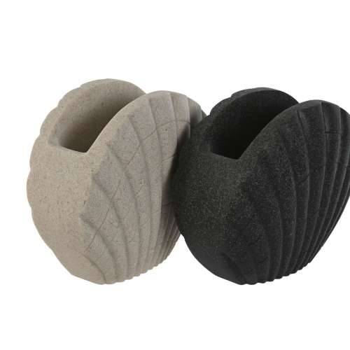 Čaša Home ESPRIT Siva Krema Smola 12 X 6 X 10,5 cm (2 kom.) Cijena