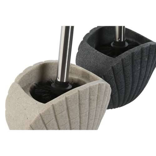 WC Četka Home ESPRIT Siva Krema Smola Nehrđajući Čelik 13,5 X 10 X 37 cm (2 kom.) Cijena