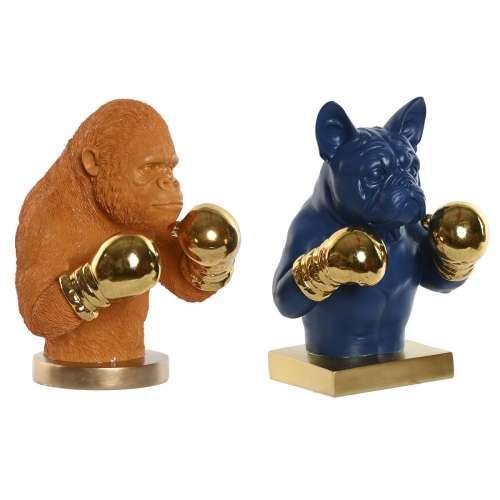Ukrasna figura Home ESPRIT Plava Oranžna zlatan 28 X 26 X 35,5 cm (2 kom.) Cijena