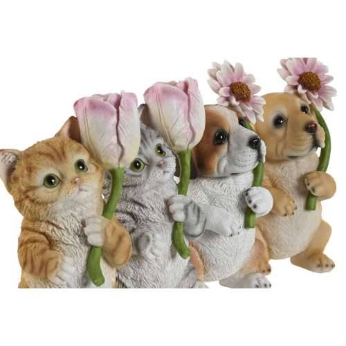 Ukrasna figura Home ESPRIT Pisana Životinje 10,5 X 9 X 18,5 cm (4 kom.) Cijena